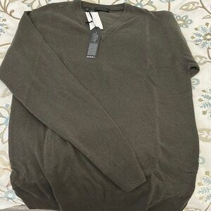 Men's Olive Cashmere Sweater